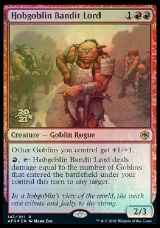 Hobgoblin Bandit Lord [Dungeons & Dragons: Adventures in the Forgotten Realms Prerelease Promos] | Cards and Coasters CA