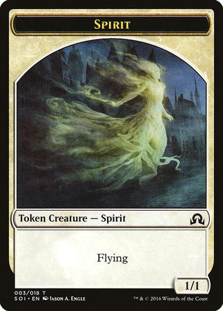 Spirit Token [Shadows over Innistrad Tokens] | Cards and Coasters CA