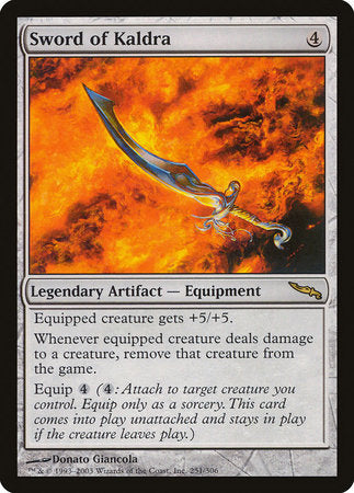 Sword of Kaldra [Mirrodin] | Cards and Coasters CA