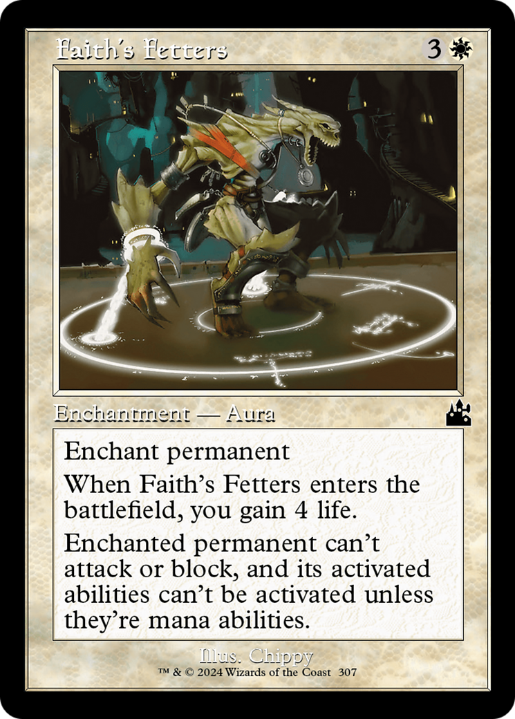 Faith's Fetters (Retro Frame) [Ravnica Remastered] | Cards and Coasters CA