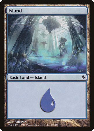 Island (169) [New Phyrexia] | Cards and Coasters CA