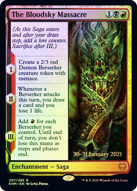 The Bloodsky Massacre [Kaldheim Prerelease Promos] | Cards and Coasters CA