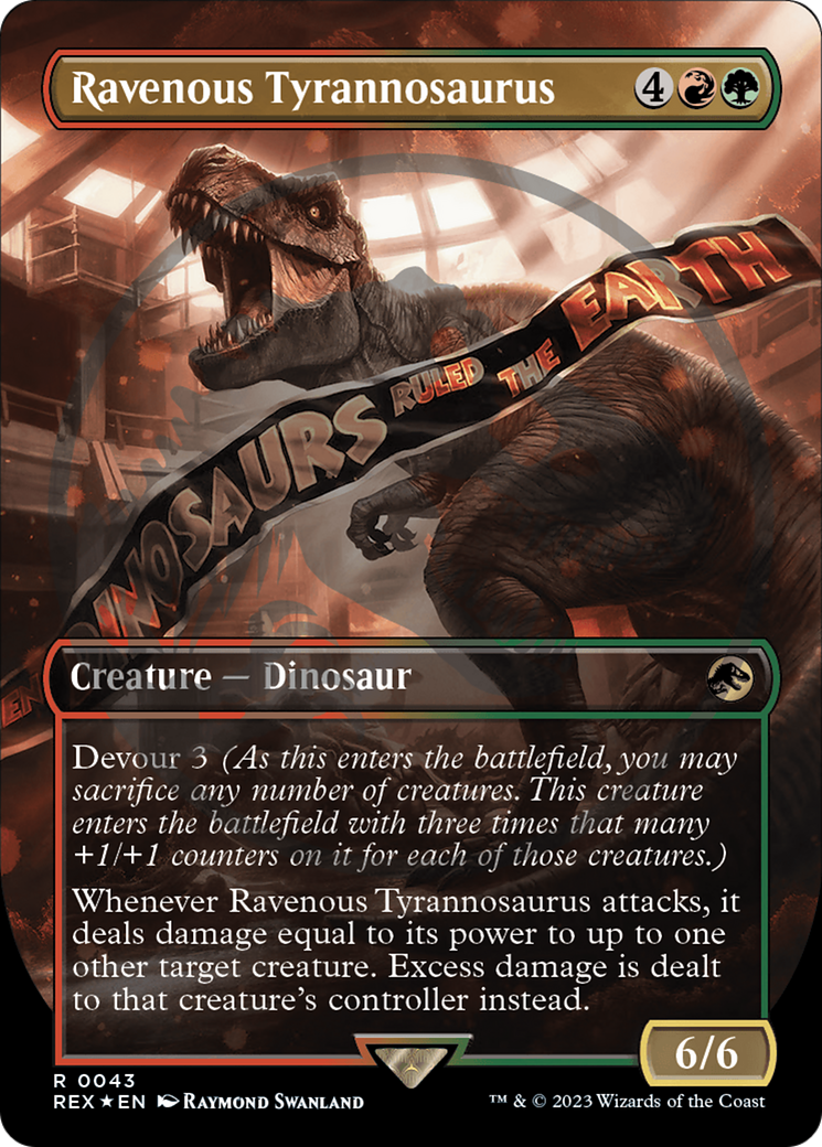 Ravenous Tyrannosaurus Emblem (Borderless) [Jurassic World Collection Tokens] | Cards and Coasters CA