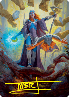 Kasmina, Enigma Sage Art Card (Gold-Stamped Signature) [Strixhaven: School of Mages Art Series] | Cards and Coasters CA