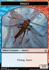 Insect // Warrior Double-sided Token [Hour of Devastation Tokens] | Cards and Coasters CA