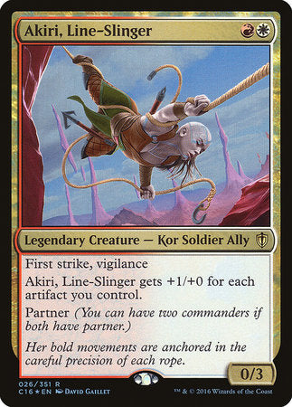 Akiri, Line-Slinger [Commander 2016] | Cards and Coasters CA