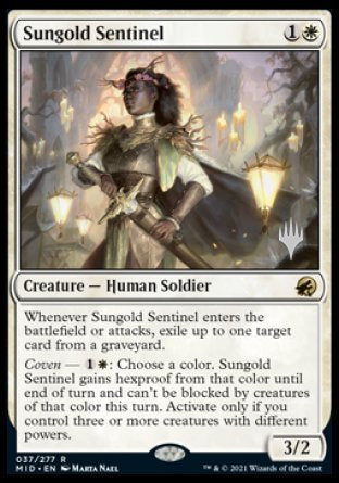 Sungold Sentinel (Promo Pack) [Innistrad: Midnight Hunt Promos] | Cards and Coasters CA