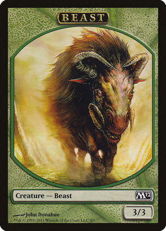 Beast Token [Magic 2012 Tokens] | Cards and Coasters CA