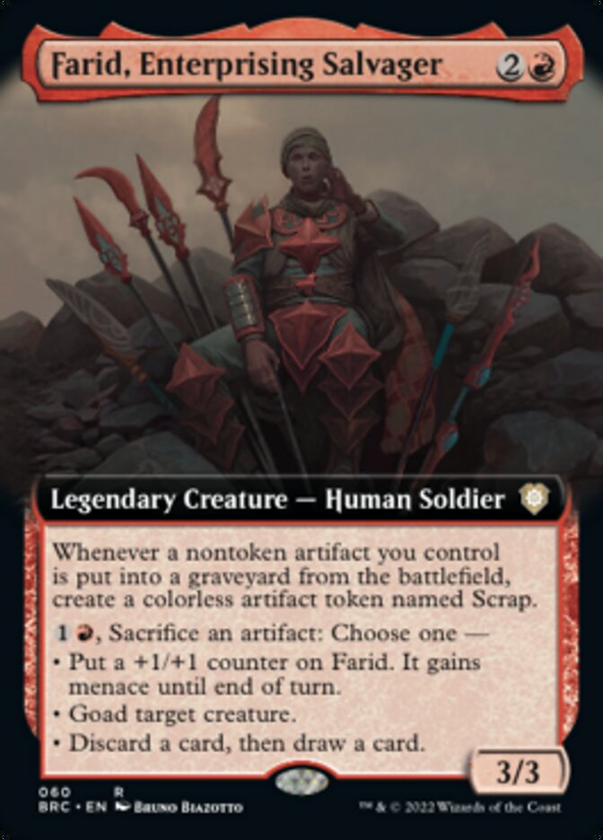 Farid, Enterprising Salvager (Extended Art) [The Brothers' War Commander] | Cards and Coasters CA