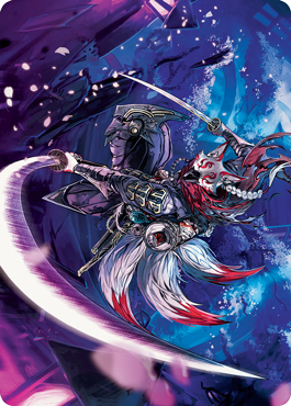 Blade-Blizzard Kitsune Art Card [Kamigawa: Neon Dynasty Art Series] | Cards and Coasters CA