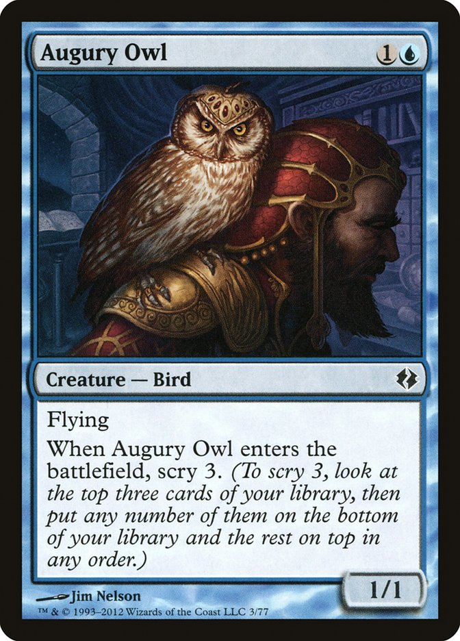 Augury Owl [Duel Decks: Venser vs. Koth] | Cards and Coasters CA