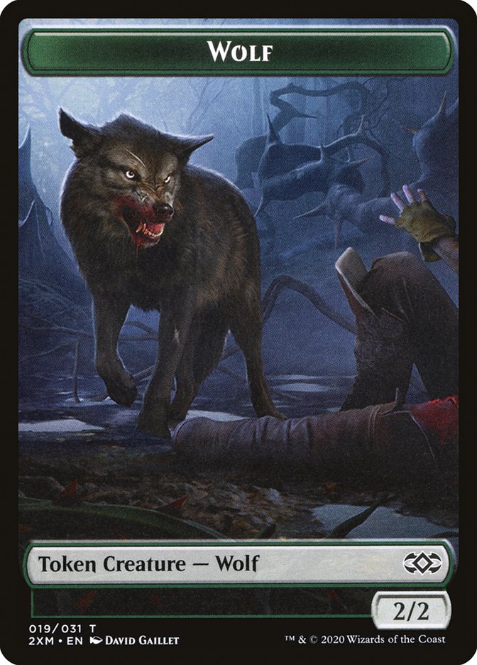 Wolf Token [Double Masters] | Cards and Coasters CA