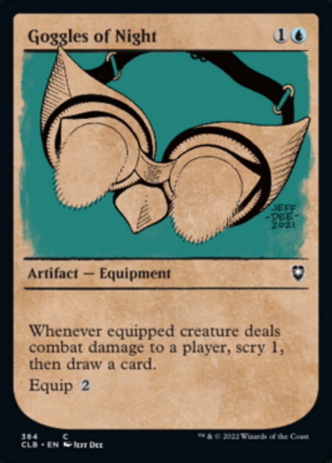 Goggles of Night (Showcase) [Commander Legends: Battle for Baldur's Gate] | Cards and Coasters CA