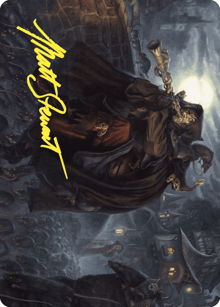 Totentanz, Swarm Piper Art Card (Gold-Stamped Signature) [Wilds of Eldraine Art Series] | Cards and Coasters CA