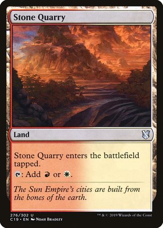 Stone Quarry [Commander 2019] | Cards and Coasters CA