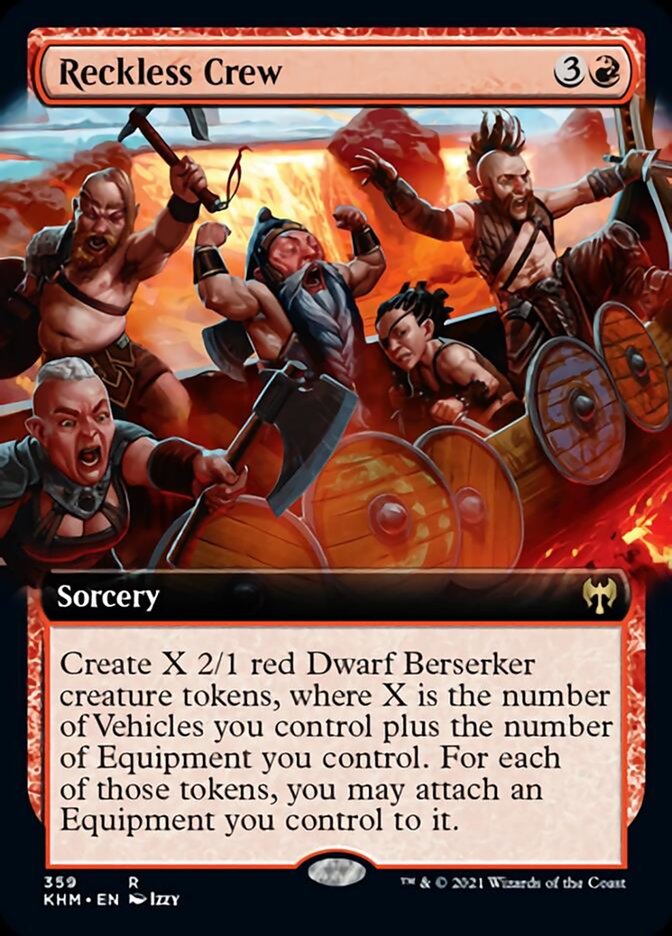 Reckless Crew (Extended Art) [Kaldheim] | Cards and Coasters CA
