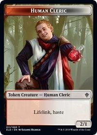 Human Cleric // Food (17) Double-sided Token [Throne of Eldraine Tokens] | Cards and Coasters CA