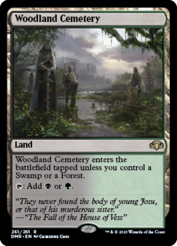 Woodland Cemetery [Dominaria Remastered] | Cards and Coasters CA