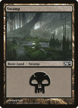 Swamp (240) [Magic 2014] | Cards and Coasters CA