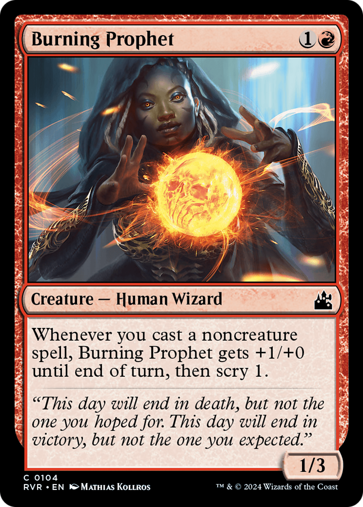 Burning Prophet [Ravnica Remastered] | Cards and Coasters CA