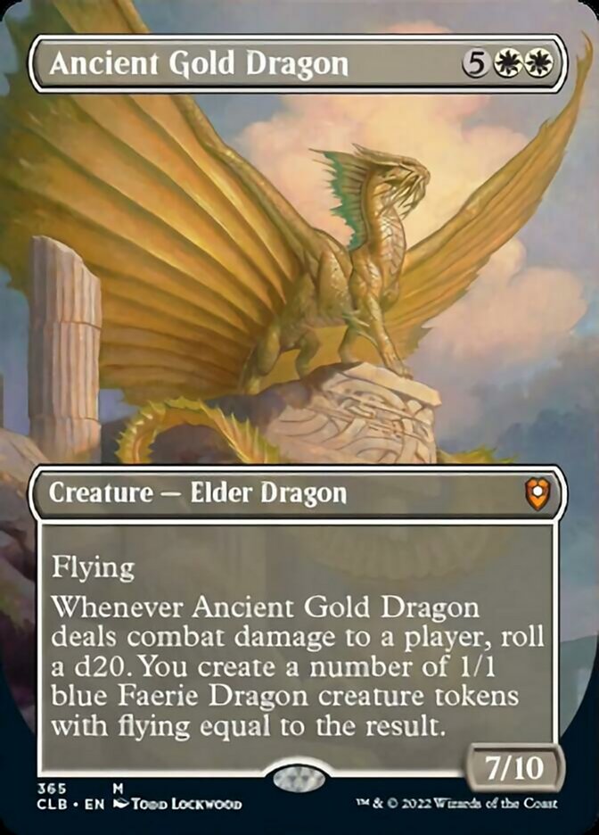 Ancient Gold Dragon (Borderless Alternate Art) [Commander Legends: Battle for Baldur's Gate] | Cards and Coasters CA