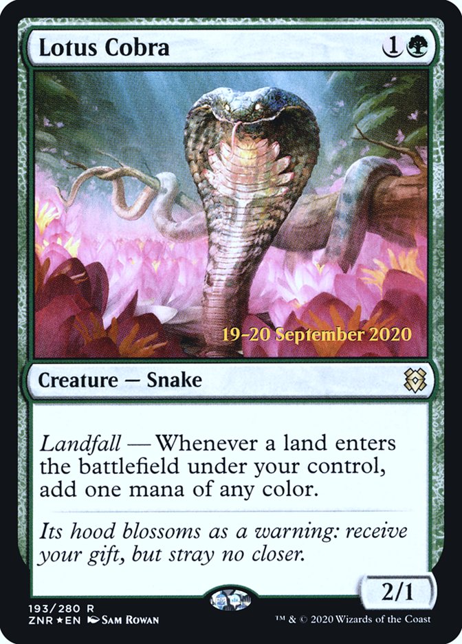 Lotus Cobra  [Zendikar Rising Prerelease Promos] | Cards and Coasters CA