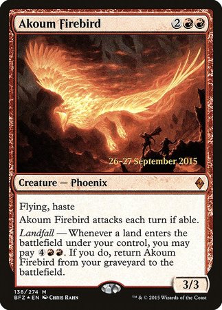 Akoum Firebird [Battle for Zendikar Promos] | Cards and Coasters CA