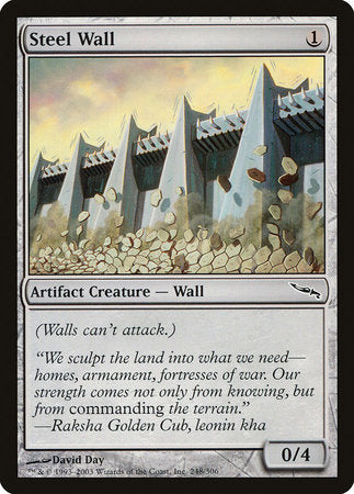 Steel Wall [Mirrodin] | Cards and Coasters CA