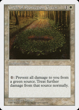 Circle of Protection: Green [Fifth Edition] | Cards and Coasters CA