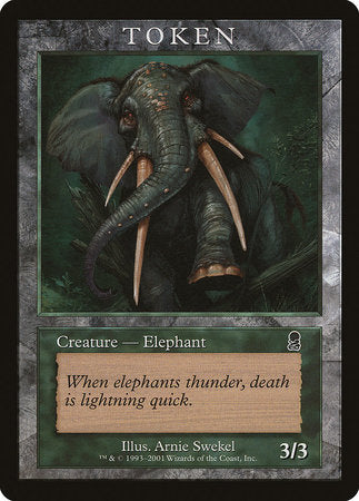 Elephant Token (Odyssey) [Magic Player Rewards 2002] | Cards and Coasters CA