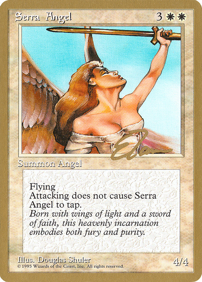 Serra Angel (Eric Tam) [Pro Tour Collector Set] | Cards and Coasters CA