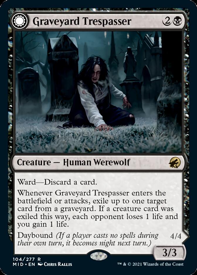 Graveyard Trespasser // Graveyard Glutton [Innistrad: Midnight Hunt] | Cards and Coasters CA