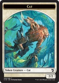 Cat // Soldier Double-sided Token [Commander 2018 Tokens] | Cards and Coasters CA