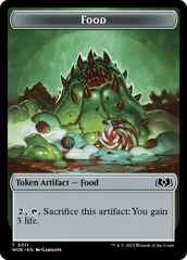 Mouse // Food (0011) Double-Sided Token [Wilds of Eldraine Tokens] | Cards and Coasters CA