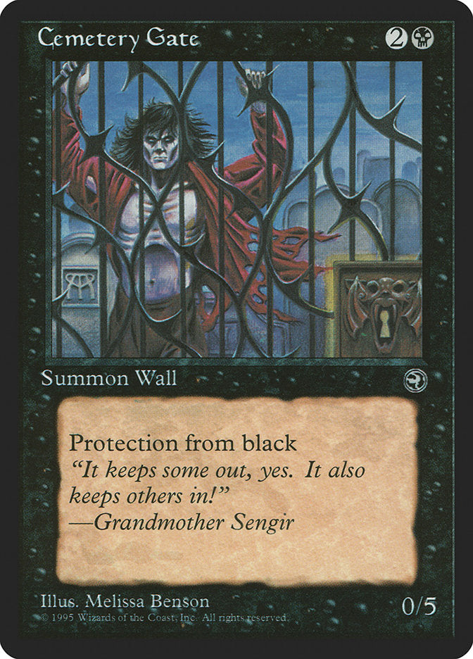 Cemetery Gate (Grandmother Sengir Flavor Text) [Homelands] | Cards and Coasters CA