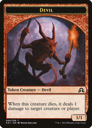 Devil Token [Shadows over Innistrad Tokens] | Cards and Coasters CA