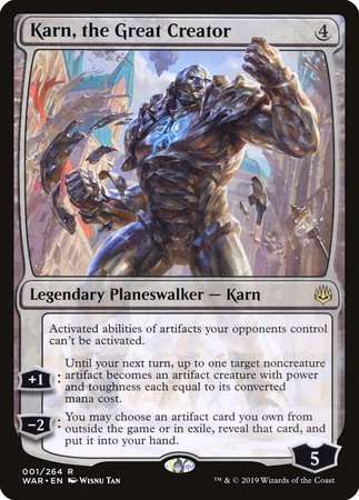 Karn, the Great Creator [War of the Spark] | Cards and Coasters CA