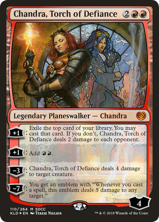 Chandra, Torch of Defiance (SDCC 2018 EXCLUSIVE) [San Diego Comic-Con 2018] | Cards and Coasters CA