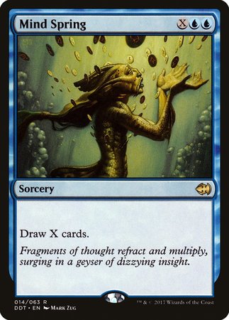 Mind Spring [Duel Decks: Merfolk vs. Goblins] | Cards and Coasters CA