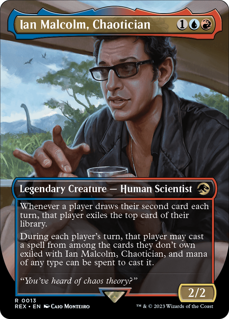 Ian Malcolm, Chaotician (Borderless) [Jurassic World Collection] | Cards and Coasters CA