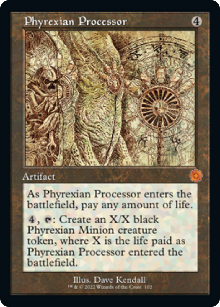 Phyrexian Processor (Retro Schematic) [The Brothers' War Retro Artifacts] | Cards and Coasters CA