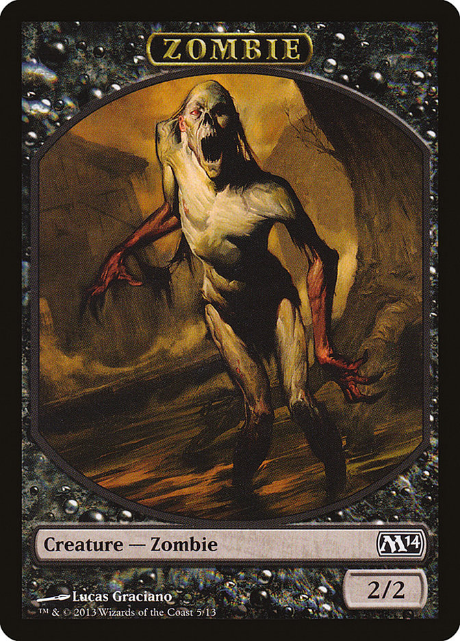 Zombie [Magic 2014 Tokens] | Cards and Coasters CA