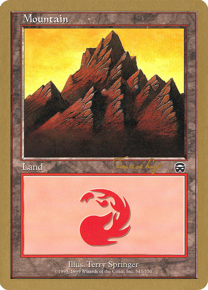 Mountain (343) (Tom van de Logt) [World Championship Decks 2001] | Cards and Coasters CA