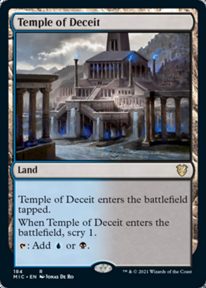 Temple of Deceit [Innistrad: Midnight Hunt Commander] | Cards and Coasters CA