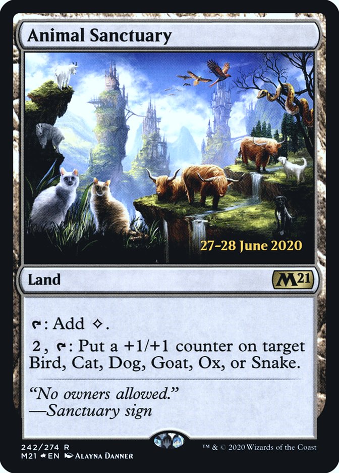 Animal Sanctuary  [Core Set 2021 Prerelease Promos] | Cards and Coasters CA