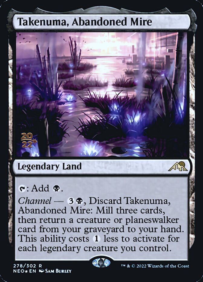 Takenuma, Abandoned Mire [Kamigawa: Neon Dynasty Prerelease Promos] | Cards and Coasters CA