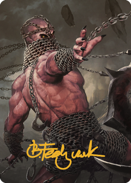 Chain Devil Art Card (Gold-Stamped Signature) [Commander Legends: Battle for Baldur's Gate Art Series] | Cards and Coasters CA