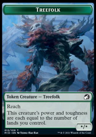 Treefolk Token [Innistrad: Midnight Hunt Tokens] | Cards and Coasters CA