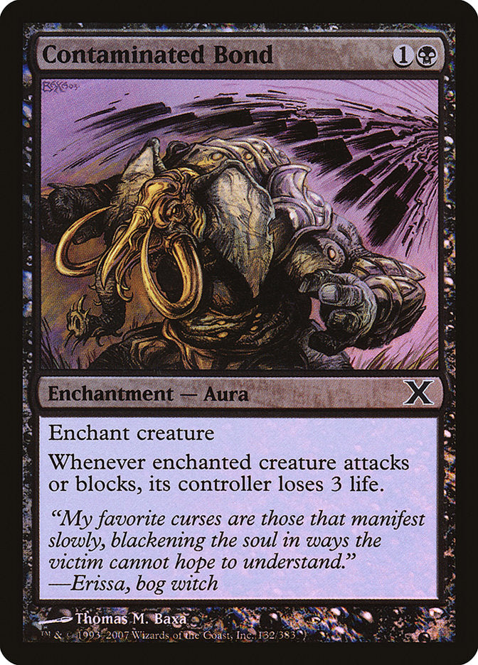 Contaminated Bond (Premium Foil) [Tenth Edition] | Cards and Coasters CA