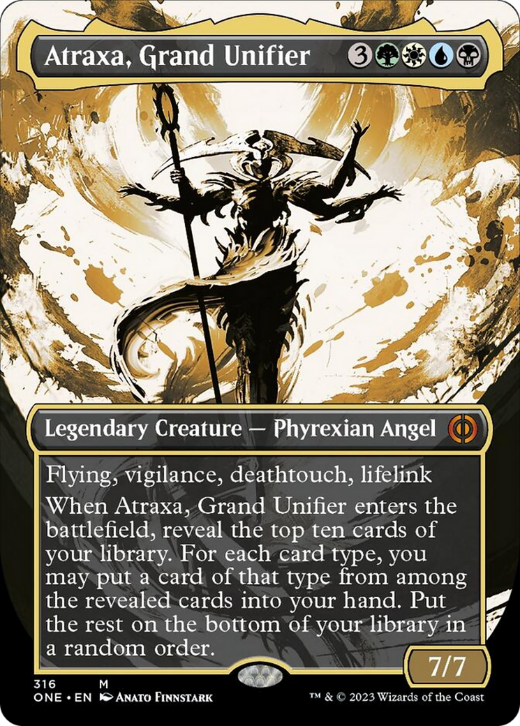 Atraxa, Grand Unifier (Borderless Ichor) [Phyrexia: All Will Be One] | Cards and Coasters CA